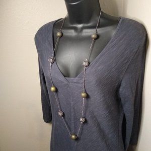 Vintage Long Decorative Necklace 41.5 Inches